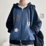スターパッチ ラグラン フーディー ジップアップ (4 colors) H&L