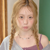 バタフライキュービックネックレス シルバー