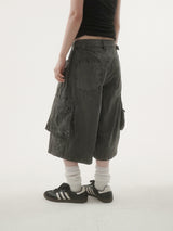 Piker snap cargo bermuda pants -3C
