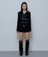 VINTAGE LETTERING SNAP LONG SLEEVE (BLACK)_F24ZB067