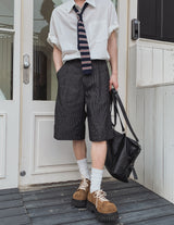 Rudd Pin Stripe Bermuda Denim Pants