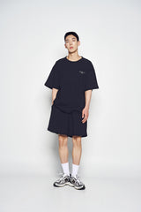 25SS エンボロゴワッフルショートスリーブTシャツ ブラック