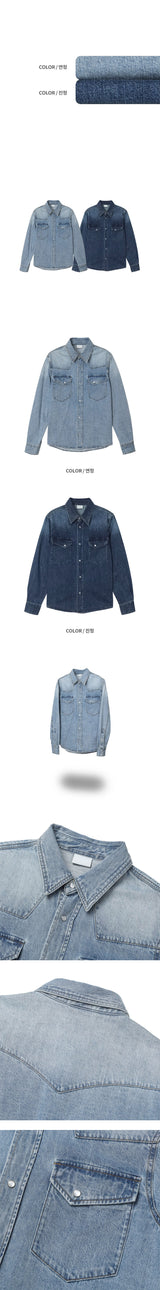 [S/S] Western denim shirts jacket(2color)