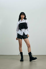 ARI RIBBON BUSTIER / BLACK