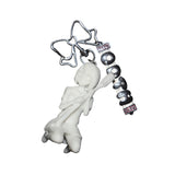 [MADE] Brush girl Statue Keyring (Pinkhair)