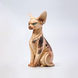 P-PET/PF ART TOYS Hairless Cat Art Figure – Gangster Cat Society Tattoo Style, Designer Toy Animal Sculpture Mini Collectible