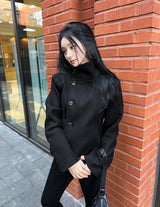 Line Slim High Neck Coat
