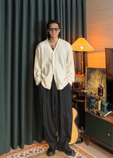 V-neck knit cardigan 4COLOR
