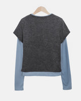 Seel Tone-Block Layered Long Sleeve T-Shirt