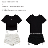 HEART STRING KNIT TOP_BLACK
