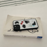 mew cat glossy glass bumper case