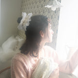 Lace scrunchie_ivory