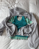  WAVE ZIPPER NYLON HOODIE