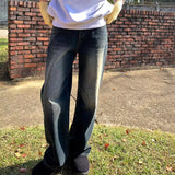 ダークディープウォッシングデニムパンツ