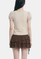 Dalen Layered Puff Cardigan Set