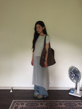 YWD チェックシフォンドレス (2color)
