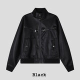 BOD High-neck Leather Jacket