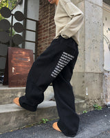 ウェイレタリングワイドブラッシュドスウェットパンツ