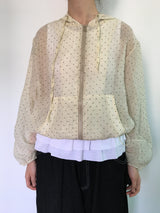 Frill Hoodie Dot Jumper (3color)