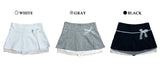 ファーストスノーラブリーリボンレースキュロットスカートパンツ (3 Colors)