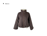 Quad Check High-Neck Avant-Fit Wool Jumper