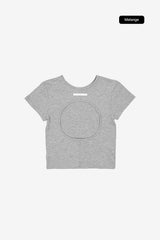 シートンカットアウトクロップTシャツ