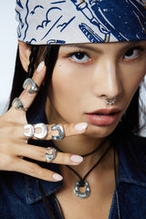 Sparkle Horseshoe Ring (L)
