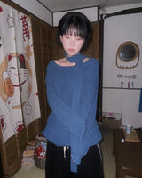 (3color) Muffler Loose-fit Rib Knit