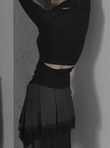 Labelly Pleated Wrap Skirt Lace