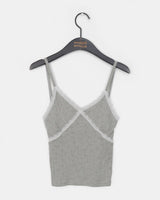 Lilfue Flower lace cropped sleeveless