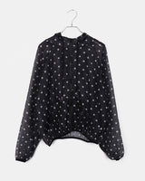 Oohneu see-through dot Windbreaker Hooded zip-up