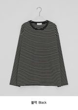 [ユニセックス]ケンッパストライプオーバーラウンドロングスリーブTシャツ