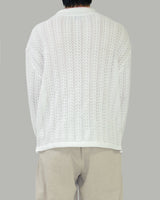 Cass see-through knit zip-up