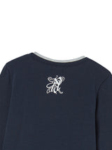 エンブレムレイヤードロングスリーブ ネイビー