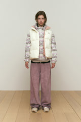 CHERRY REVERSIBLE PADDING VEST [IVORY]