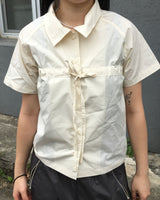 Ribbon shirring t-shirt