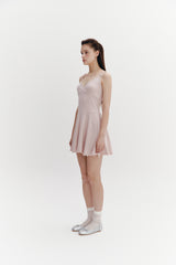 Wave Flare Dress Pink