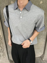 コスヘンリーカラーロールアップTシャツ
