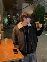 [9oz] Tachi fur collar suede padding