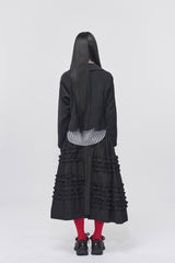 ラッフルアシンメトリックバルーンブラック