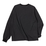Untitled スターリーナイトスモールストライプロングスリーブ BLack Chacoal
