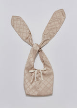 Floral Satin Jacquard Two-way Mini Bag_Beige