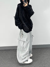 rugged fleece big balloon pants