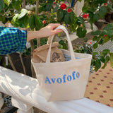 Signature canvas check tote bag