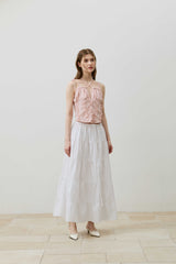 REVE CORSET SMOCKED TOP / PINK