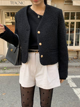 [MADE] Fulls cashmere unbalanced off-shoulder knitwear