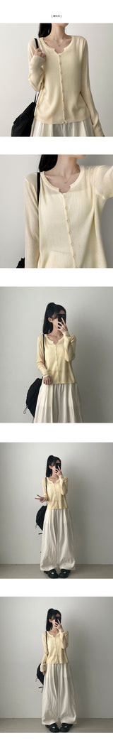 Teak Daily Button Knitted Cardigan