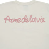 24FW CHAIN EMBOSSING SCRIPT PRINTING SHORT SLEEVE T-SHIRT CREAM
