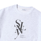 SERIF LAYERED SYMBOL SWEATSHIRTS (LIGHT GRAY)