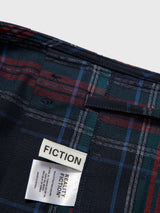Pleated Wraparound Skirt Navy Check